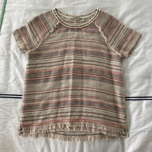 Maison Scotch woven pattern short sleeve shirt